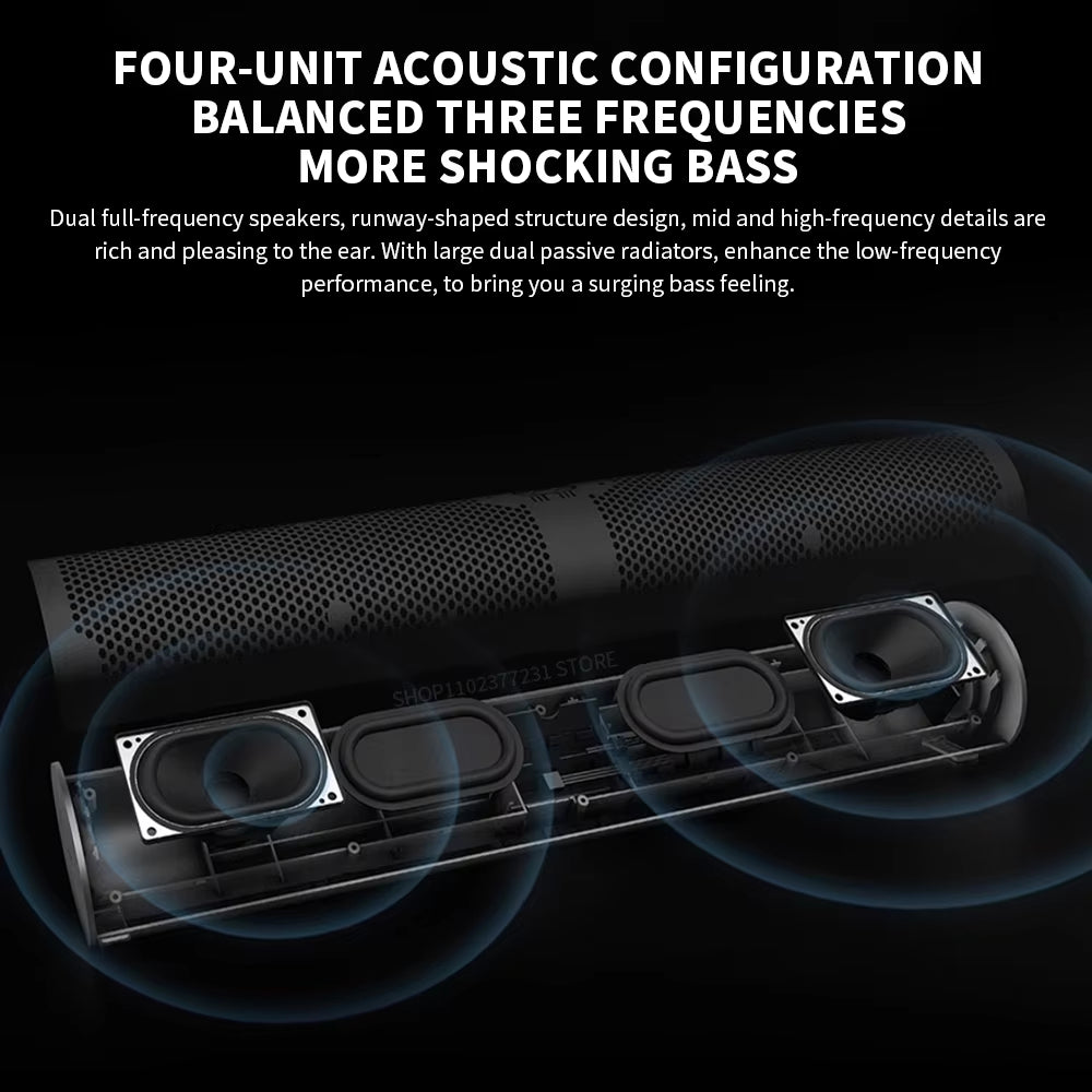 New Redmi Computer Speaker Fourunit Twochannel Stereo RGB Ambient Light Bluetooth 50 Builtin Microphone Knob Control
